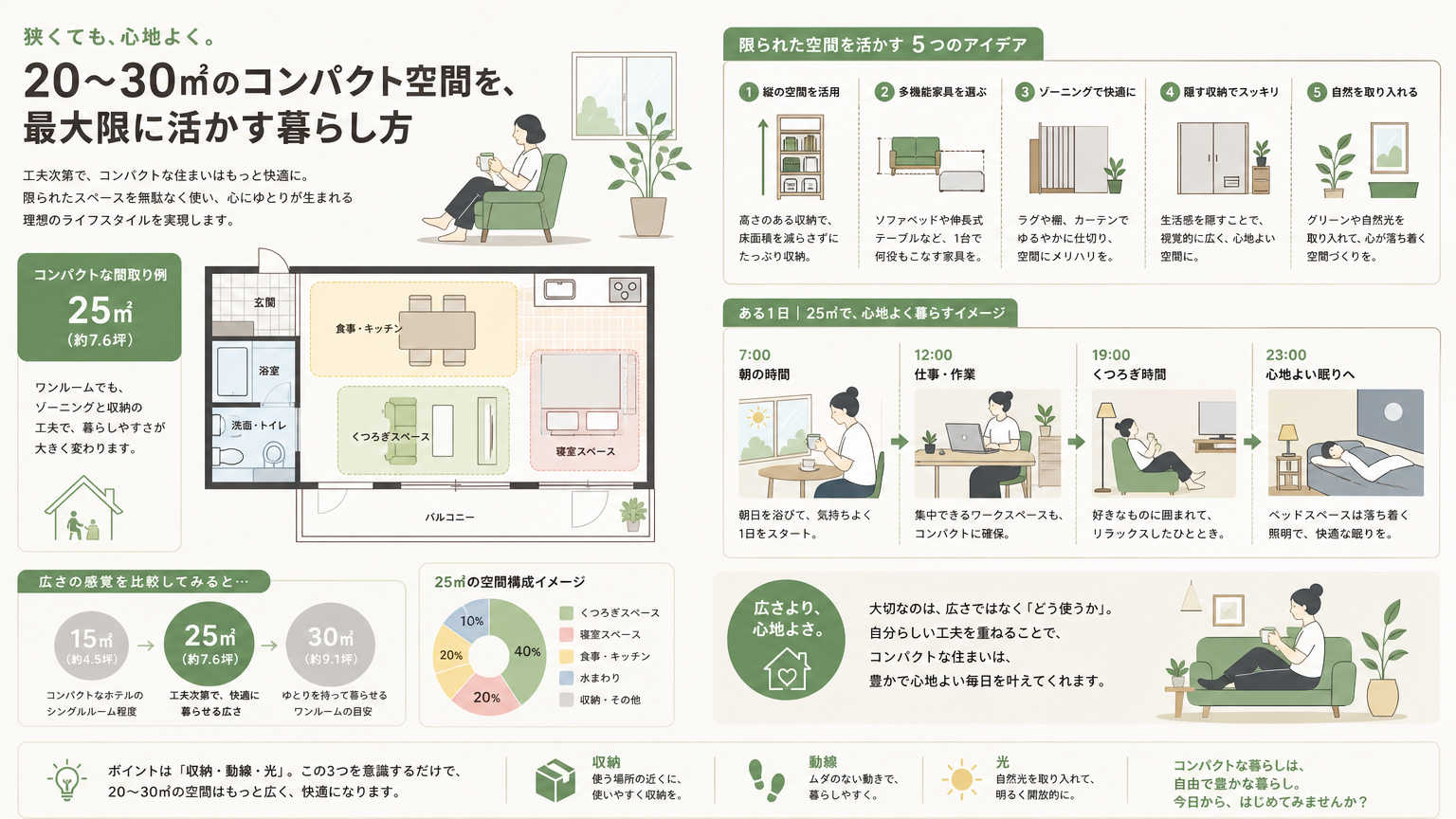 コンパクトな間取り活用とは｜限られた空間を最大限に活かす工夫